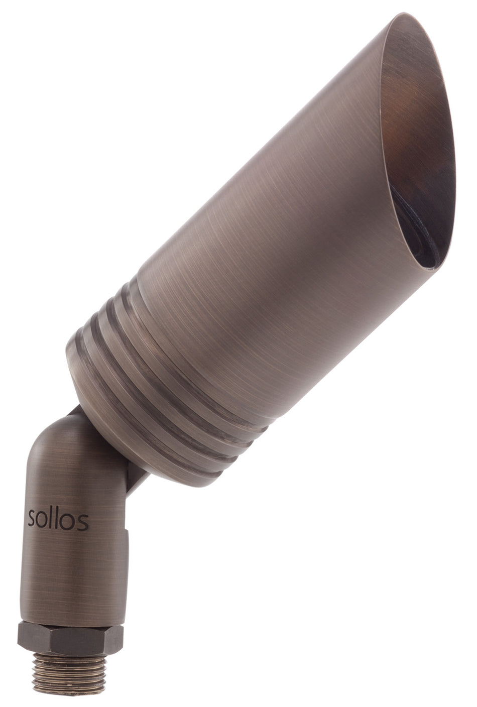 Sollos | 20080S | Contemporary Bullet 6.5"-Antique Brass- 12V -With 20W Equiv, MR16 LED, 2700K (7-10 day lead time)