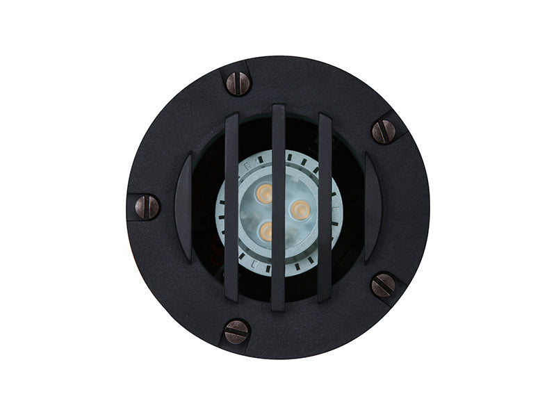 Sollos | 996200 | In-Ground Light with Rock Guard - 12V - Fixture Only, Composite Black Finish (7-10 day lead time)