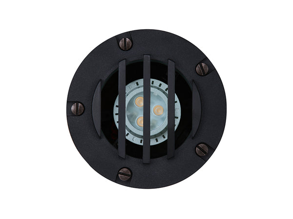 Sollos | 996200 | In-Ground Light with Rock Guard - 12V - Fixture Only, Composite Black Finish (7-10 day lead time)