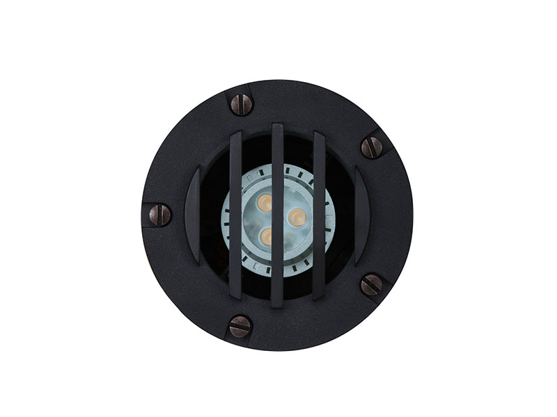 Sollos | 996100 | In-Ground Light with Trim Ring - 12V - Fixture Only, Composite Black Finish (7-10 day lead time)