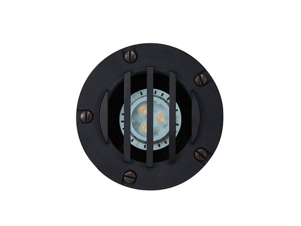 Sollos | 996100 | In-Ground Light with Trim Ring - 12V - Fixture Only, Composite Black Finish (7-10 day lead time)