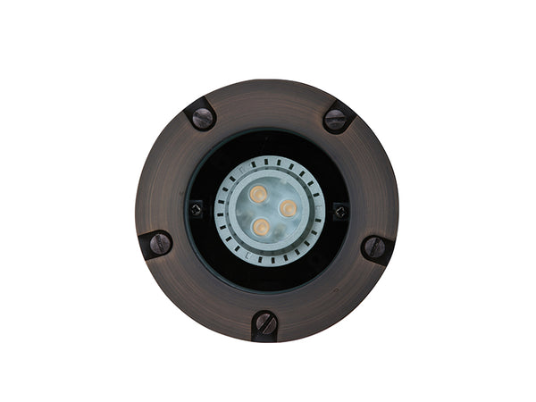 Sollos | 996132 | In-Ground Light with Trim Ring - 12V - Antique Brass-Fixture Only (7-10 day lead time)