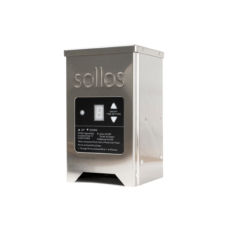 Sollos | 997015 | Integrated Series Transformer-Stainless Steel-With Photocell and Timer-150W (7-10 Day Lead Time)