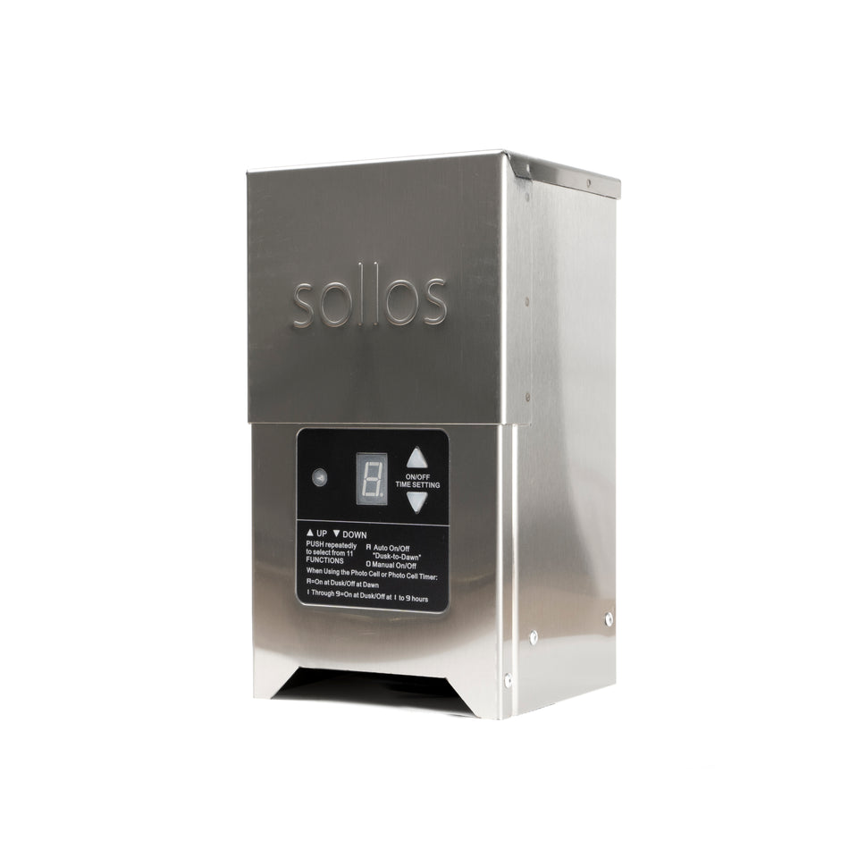 Sollos | 997017 | Integrated Series Transformer-Stainless Steel-With Photocell and Timer-300W (7-10 Day Lead Time)
