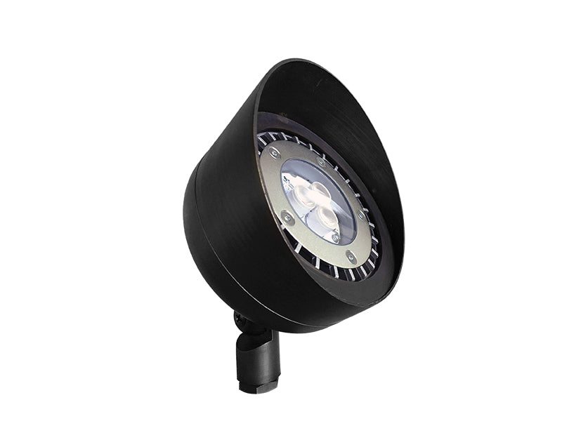 Sollos | 999996 | PAR36 Flood Light – 5" Round Fixture Only - 12V - Textured Black Finish (7-10 day lead time)