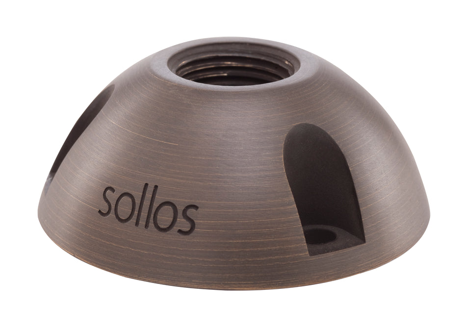 Sollos | 998142 | Surface Mount Mounting Plate – Antique Brass Finish – For Landscape Lighting Fixtures (7-10 Day Lead Time)