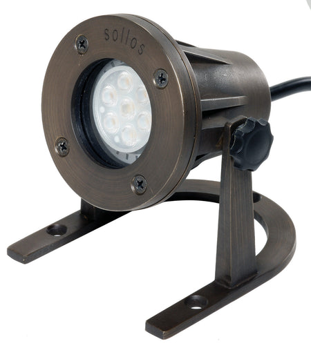Sollos | 998012 | Underwater Pond and Fountain Light – Fixture Only, Antique Brass Finish (7-10 Day Lead Time) Sollos