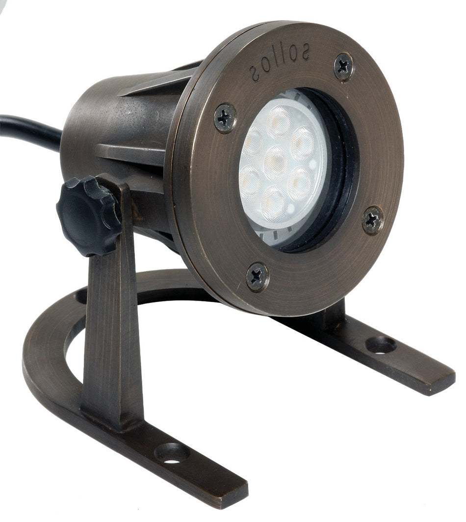Sollos | 998012 | Underwater Pond and Fountain Light – Fixture Only, Antique Brass Finish (7-10 Day Lead Time)
