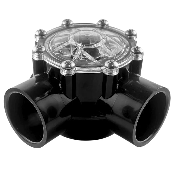 Swimables | SW-35-920 | 90° CPVC Corrosion‑Resistant Check Valve – 2″ Socket × 2.5″ Spigot