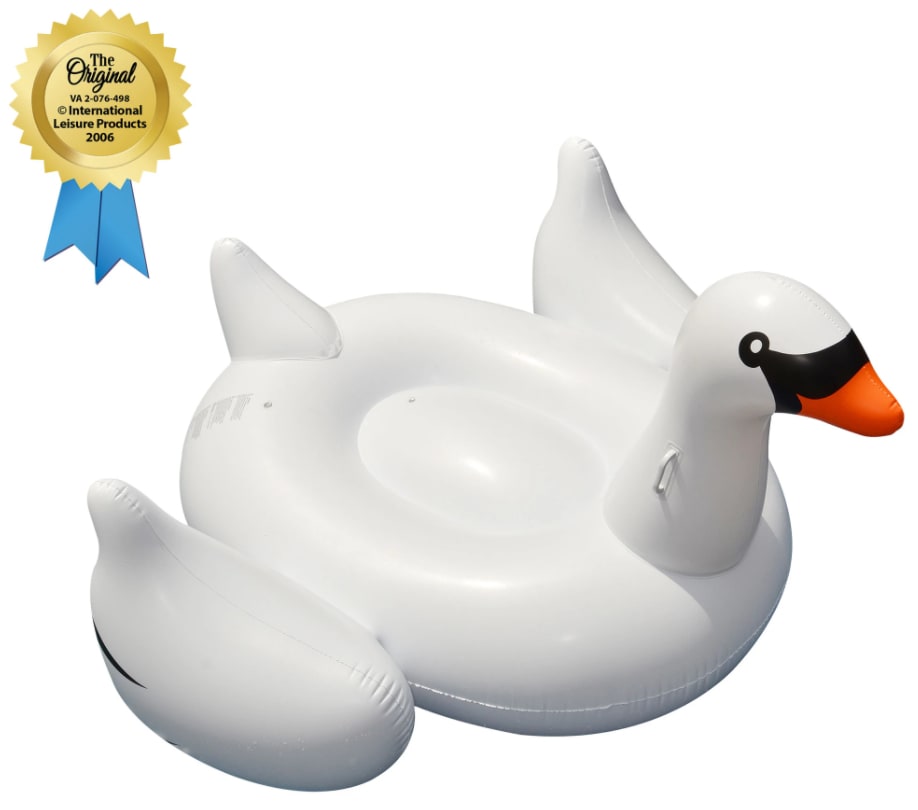 Swimline 90621 Original Giant Swan Ride-On Pool Float