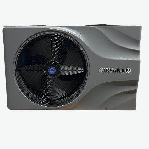 Nirvana | NE75 | Heat/Cool Side Fan Heat Pump – 73,500 BTU, 240 V, Double Titanium Exchanger, AHRI Certified AquaTech Pools & Spa