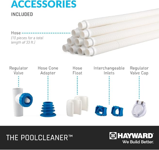 Hayward | W3PVS20JST | The PoolCleaner 2 Wheel Suction Cleaner, White Hayward