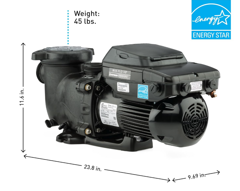 Hayward 1.5 HP MaxFlo VS Variable-Speed Pool Pump.