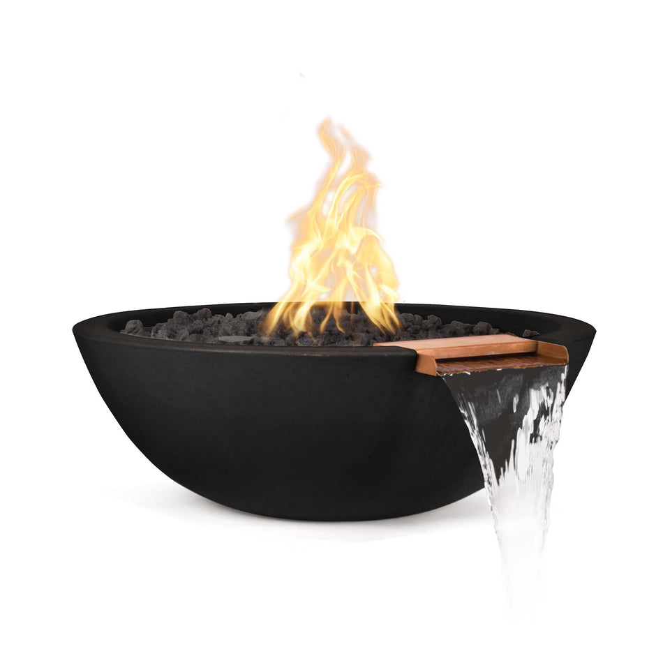 The Outdoor Plus | Sedona Fire & Water Bowl – GFRC Concrete | 27" or 33" | Multiple Colors | Liquid Propane  (2 week lead time)