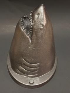 Artista Pools Shark Head Scupper Spillway – 1" NPT, Premium Metallic Finishes