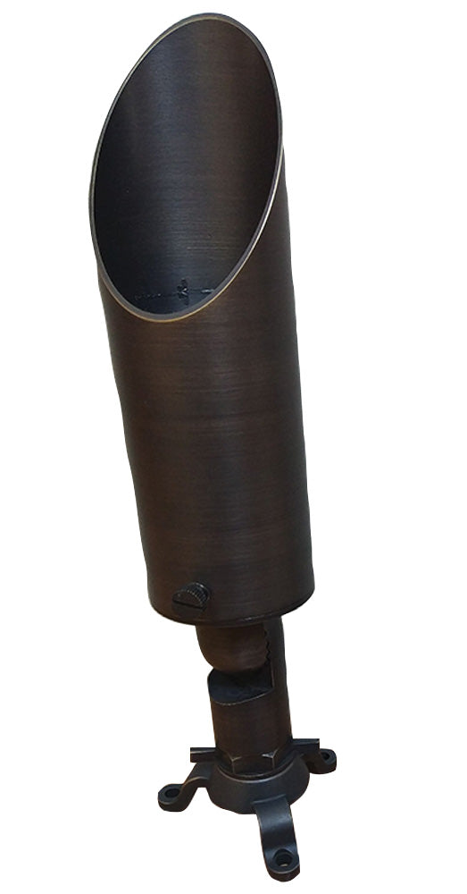 Sollos | 995504 | Straight Down Light 7.5" - 12V - Antique Brass-Fixture Only-W/ Mounting Base (7-10 day lead time)