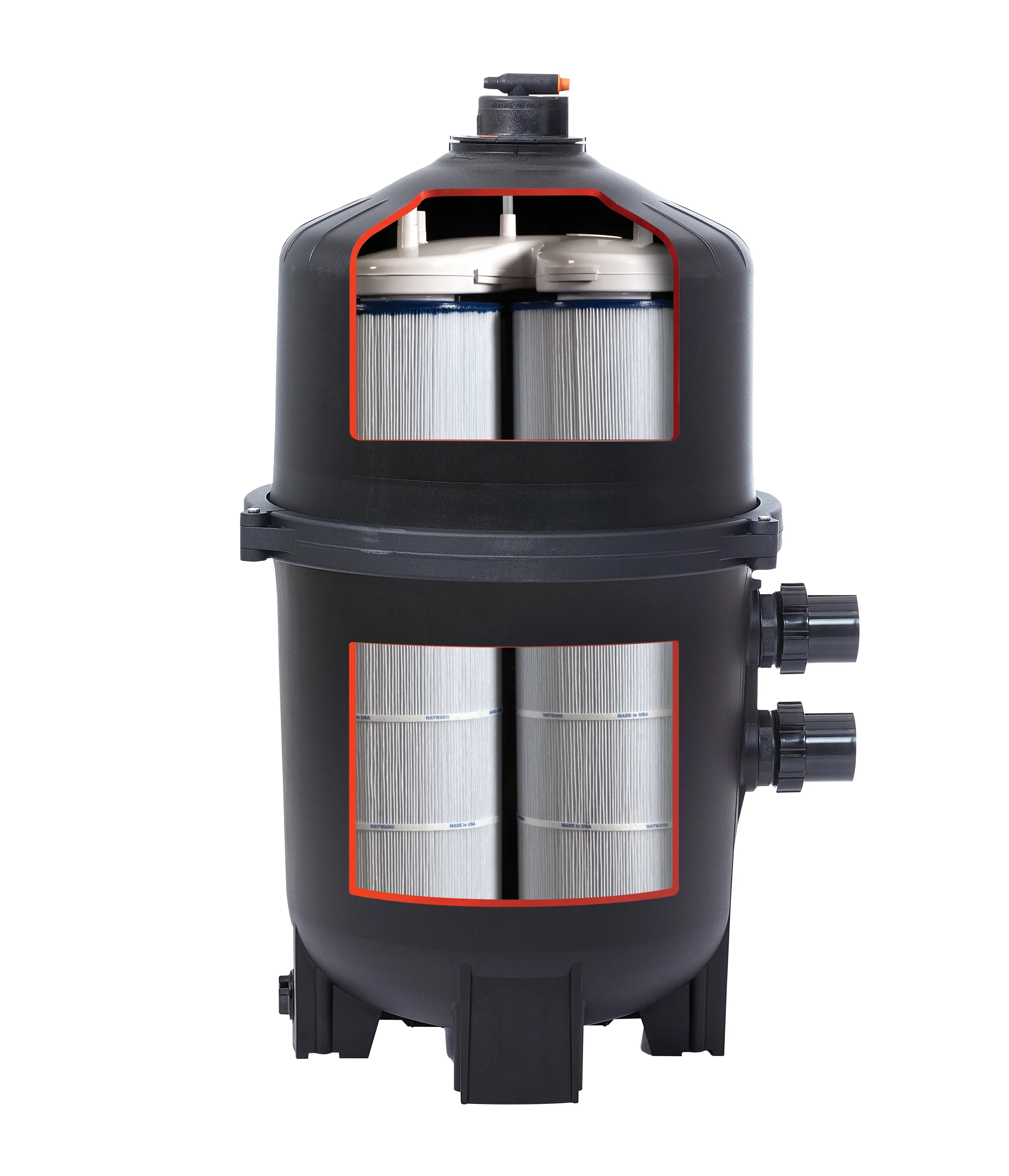 Hayward | W3C3030 | 325 SQ FT SwimClear 325 sq ft Multi-Element Cartridge Pool Filter – High-Efficiency, No Backwashing Hayward
