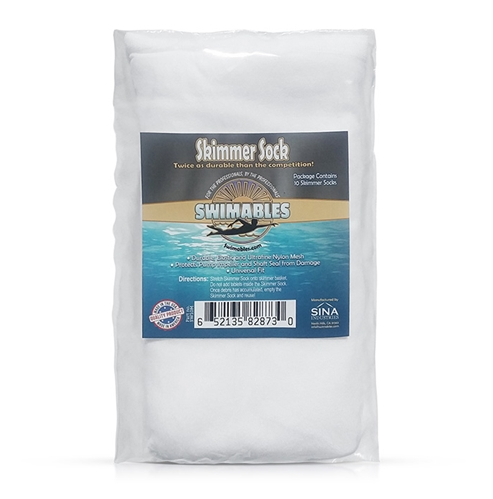 Swimmables | SW-10-350 | Skimmer Sock – 10 Pack Fine Mesh Pool Filter Savers