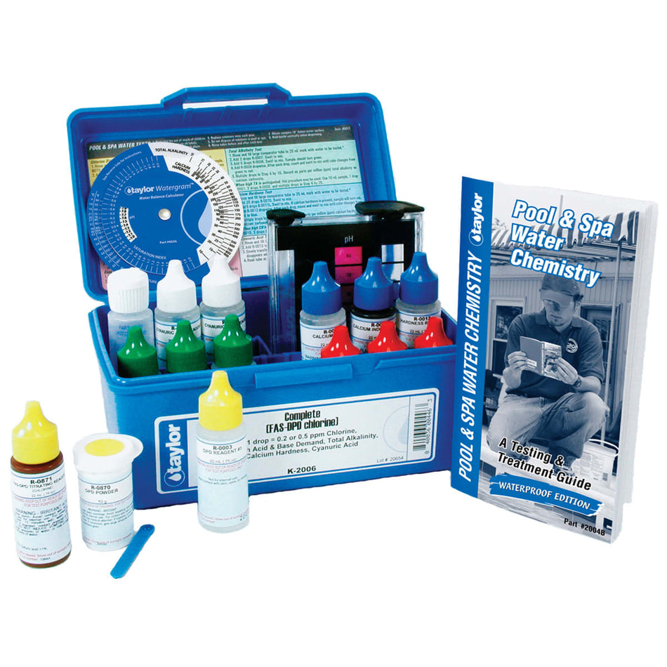 Taylor Water K-2006-6 Complete FAS-DPD Chlorine Test Kit, .75 oz, 6/Pack