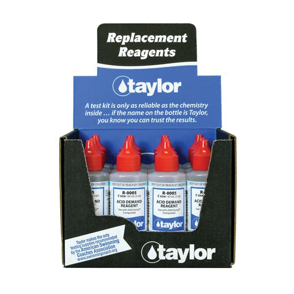 Taylor Water R-0005-C-12 Acid Demand Reagent, 2000 Series, 2 oz, 12/Pack