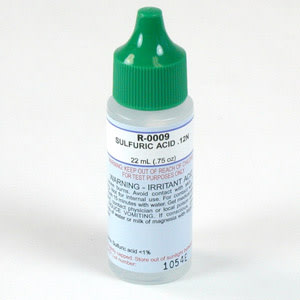 Taylor Water R-0009-A-24 Sulfuric Acid .12N Dropper Bottle, 3/4 oz, 24/Pack