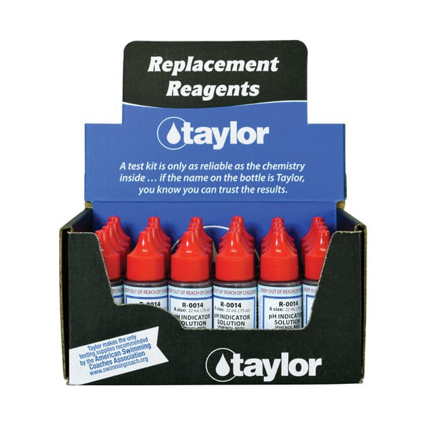 Taylor Water R-0014-A-24 #14 Phenol Red Reagent Ph Indicator, 3/4 oz, 24/Pack