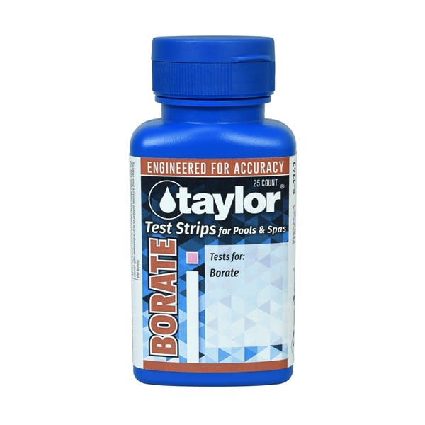 Taylor Water S-1342-9 Borate TestStrip (25 Strips/Bottle) 9/Case