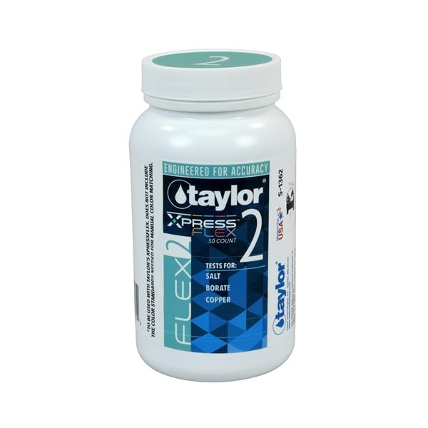 Taylor Water S-1362-6 Flex 2 Test Strips for Xpress Flex System - 50/Btl