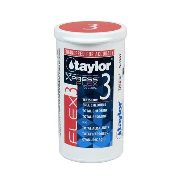 Taylor Water S-1363-6 Flex 3 Test Strips for Xpress Flex System - 100/Btl