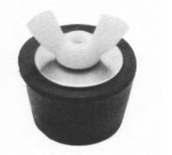 Technical Products SP-200-00 Winter Rubber Expansion Plug #000 w/ White Nylon Wing Nut for 3/8