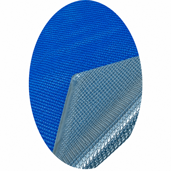 Midwest Canvas | BLUE/SILVER 18X34 OVAL 5YR | 8 Mil Solar Cover