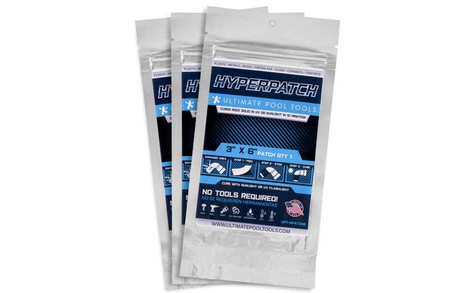 Ultimate Pool Tools | UPT-HPAT-3X6 | HyperPatch Fiberglass Reinforced Pool Repair Patch