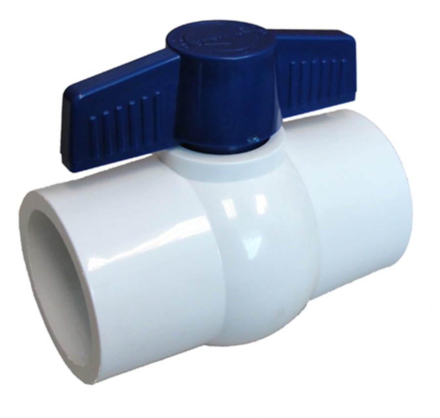 American Granby EMIP150SE Ball Valve with Blue Handle, PVC SxS 1-1/2"