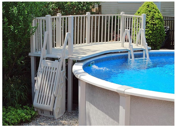 Vinyl Works FD-T 5' x 13.5' Resin Fan Deck for A/G Pool