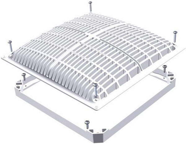 Hayward | WGX1032BLV2 | 12-Inch White Low Velocity Square Drain Cover with Inner Frame