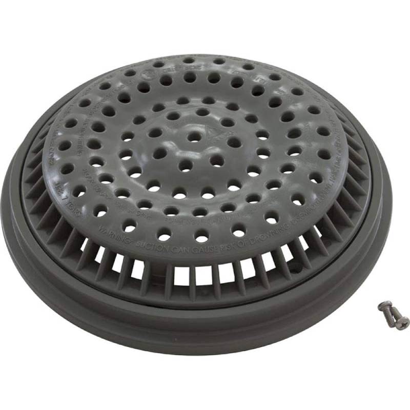 Waterway | SG640-2317VC | 8" Round Gray Anti-Vortex Main Drain Frame & Grate