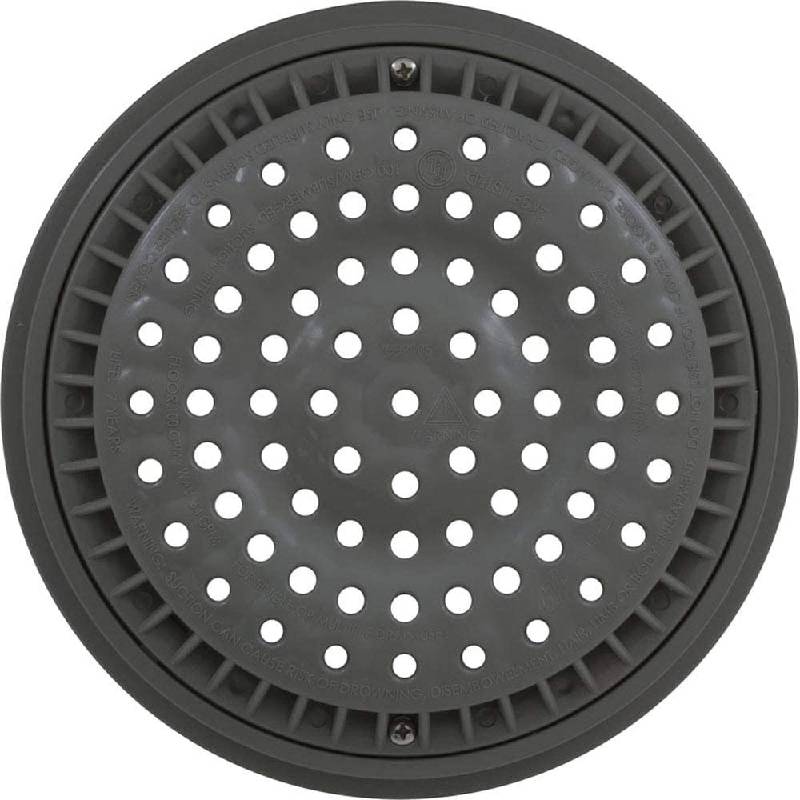 Waterway | SG640-2317VC | 8" Round Gray Anti-Vortex Main Drain Frame & Grate