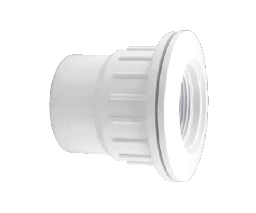 CMP | 25523-600-200 | 2" Socket x 2" Spigot White Fiberglass Pool Wall Return Fitting | 3/4" Eyeball Return