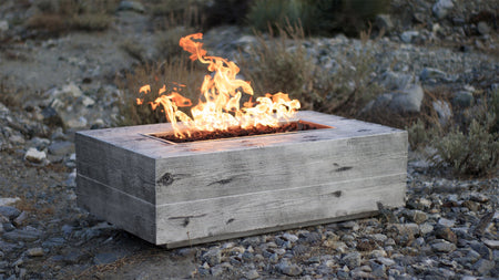 The Outdoor Plus | Coronado Fire Pit - GFRC Woodgrain | 48", 60", 72", 84", 96", 108", 120" | Multiple Finishes | Natural Gas | 4 week lead time The Outdoor Plus