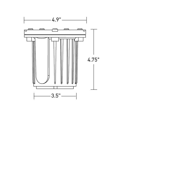 Sollos | 996234 | In-Ground Light with Rock Guard - 12V - Stainless Steel-Fixture Only (7-10 day lead time)