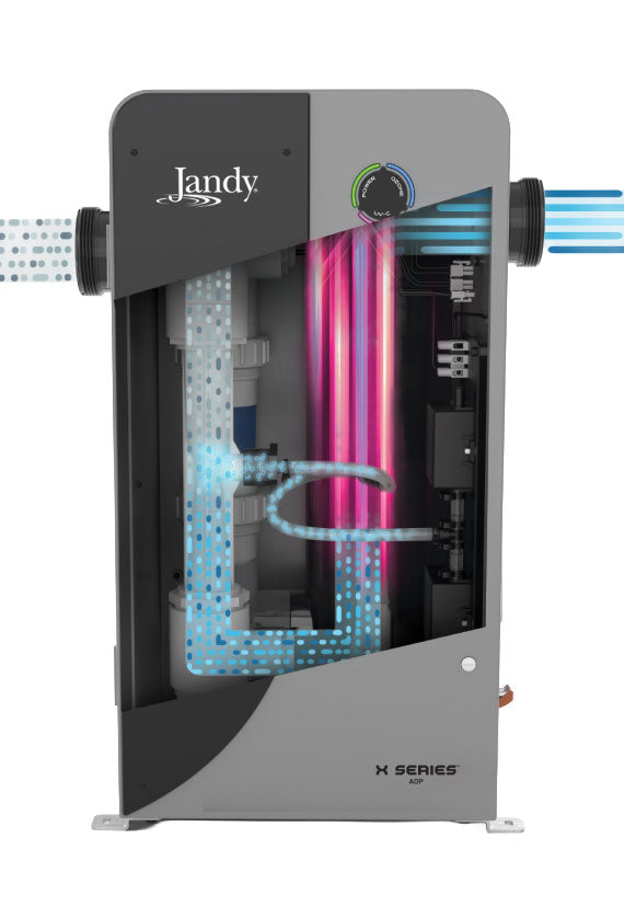 Jandy X-Series X350 AOP system rear view with electrical connection