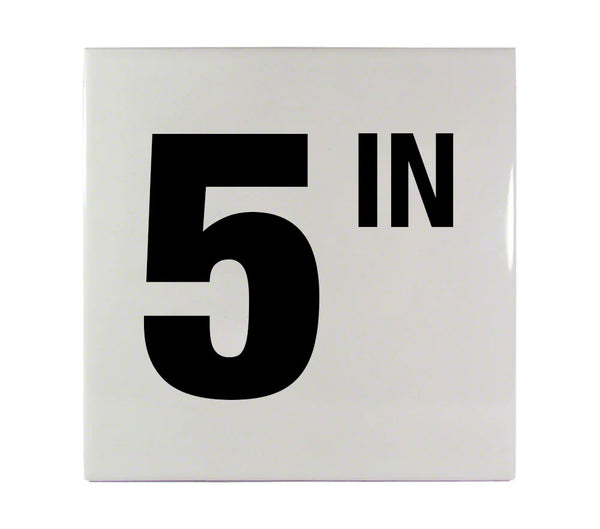 Inlays | C610093 | Smooth Ceramic Tile Waterline Depth Marker | 6