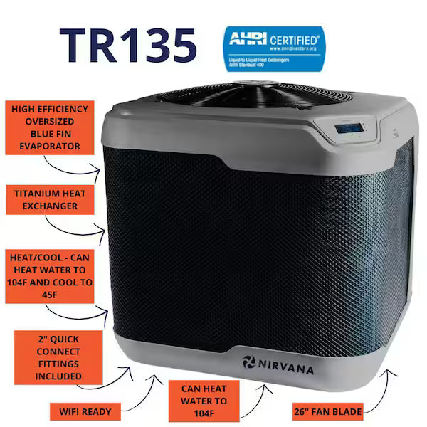 Nirvana | TR130SF | TR Heat Pump | 126,000 BTU, 240V, Single-Phase, Heat Only