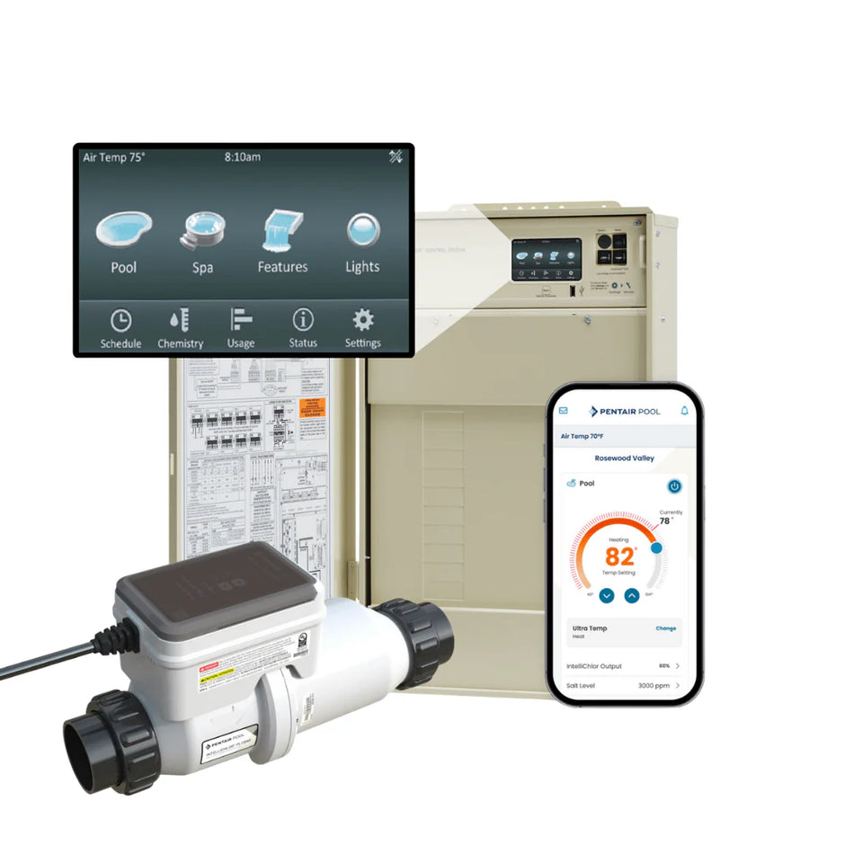 Pentair | 523969 | IntelliCenter i10D Dual System with Load Center, Wireless, IntelliChlor Plus40 Salt Cell