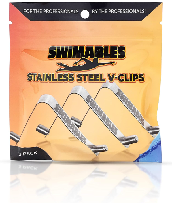 Swimables SW-10-033 Stainless Steel Universal V-Clip for All Swimming Pool and Spa Skimmer/Nets, Brushes or Poles - Works for Above Ground or Inground Pools - 3 Pack