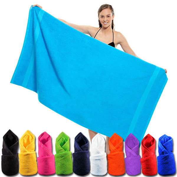 FatTowels - Big and Bright Terry Beach Towel in Vibrant Colors - 35